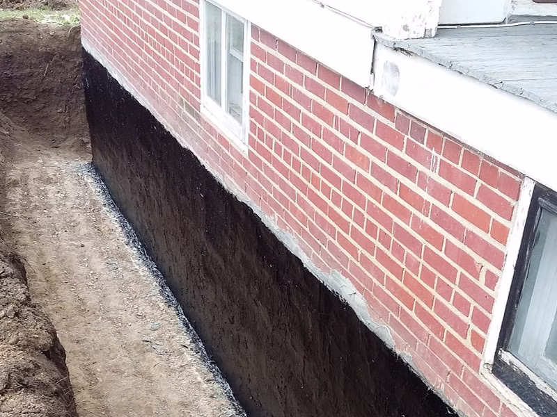 Foundation repair and waterproofing work